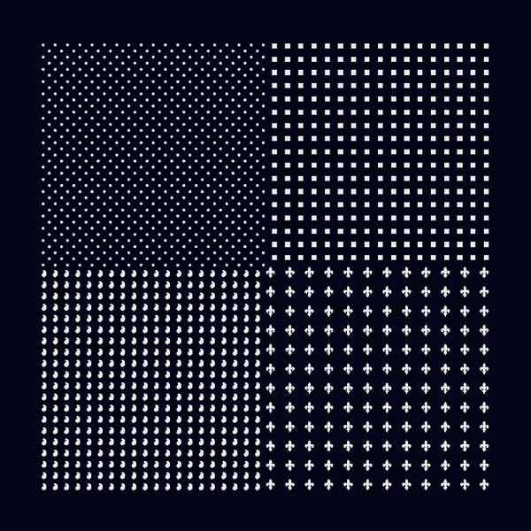 Navy Blue Multi-Pattern Dotted Pocket Square | Classy Men Collection
