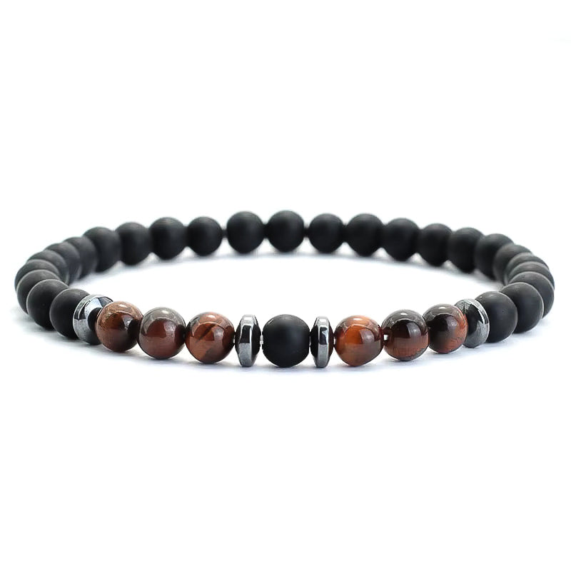 Classy Men Sleek Beaded Bracelet