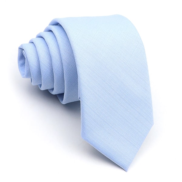 Solid light blue skinny tie