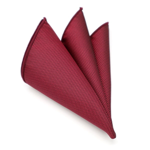 Wine red textured pocket square
