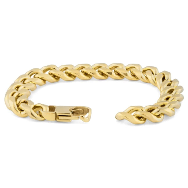 12mm gold-toned chain bracelet for men