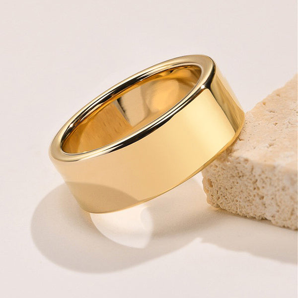 24K gold tungsten carbide ring