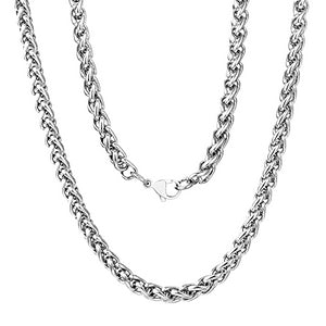 Stainless Steel Link Chain | 3mm | Silver, Black or Gold Silver 26 (66cm)