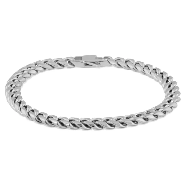 6mm silver-toned chain bracelet