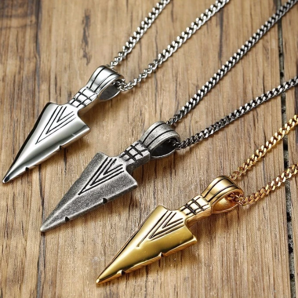 Arrowhead Mens Arrow Pendant Mens Gold-Toned Arrowhead