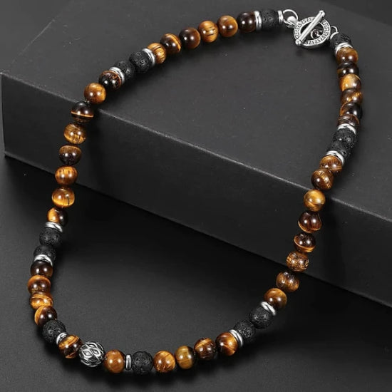 MAOR Sterling Beaded Necklace - Men's - Sterling /crystal in Black for Men  | Lyst