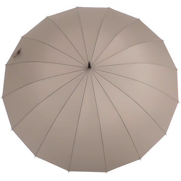 Beige gentleman's windproof umbrella topside