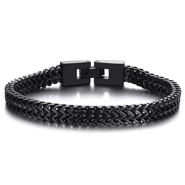 Classy Men Black 2-Row Foxtail Bracelet