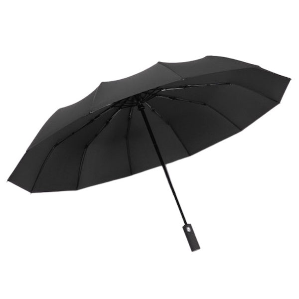 Black automatic rain umbrella for men