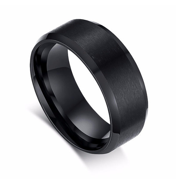 Black band ring for men