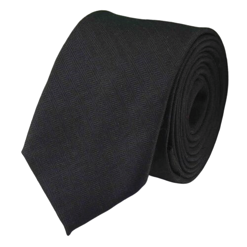 Classy Men Black Cotton Necktie