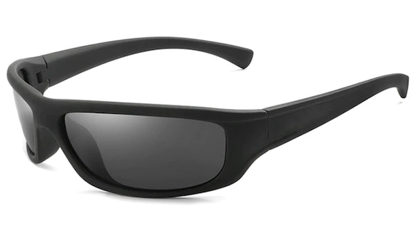 Black Polarized Sports Sunglasses With High Optical Clarity