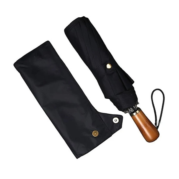 Black folding windproof umbrella