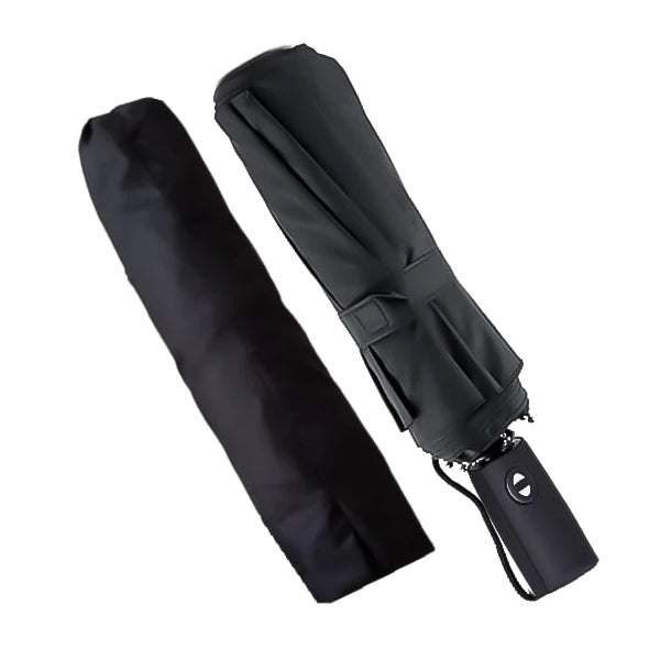 Black large folding windproof umbrella