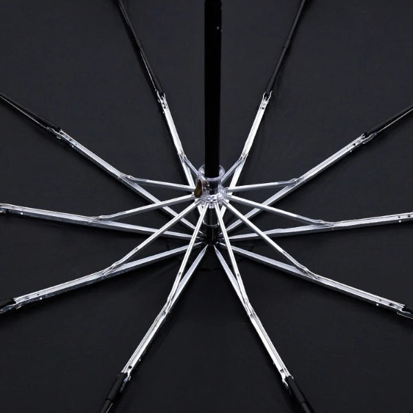 Black striped folding windproof umbrella skeleton