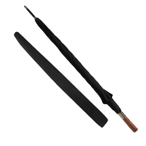 Black strong wooden umbrella