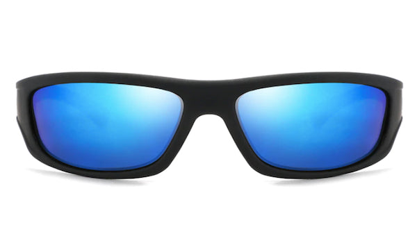 Classy Men Blue Mirrored Sports Sunglasses - Classy Men Collection
