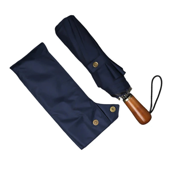 Blue folding windproof umbrella