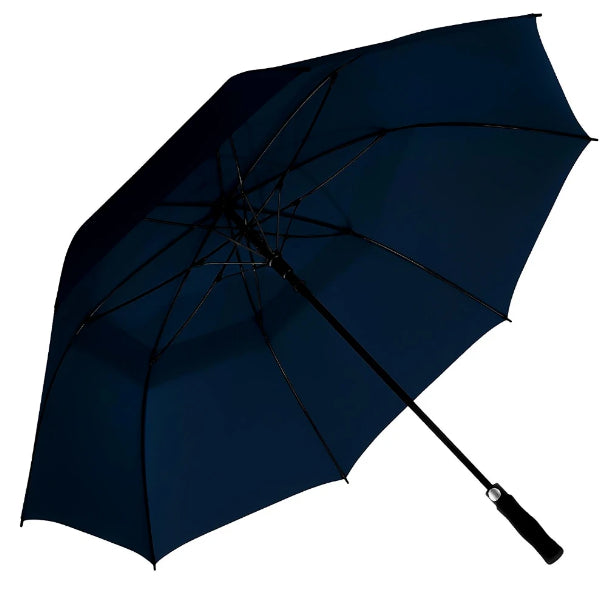 Blue large windproof umbrella open