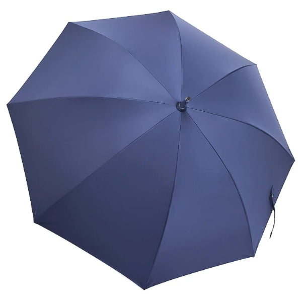Blue long windproof umbrella top