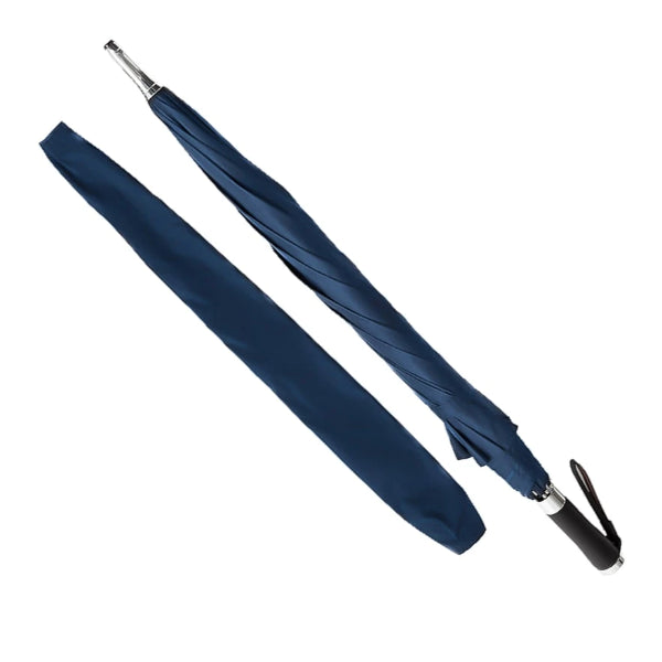Blue long windproof umbrella