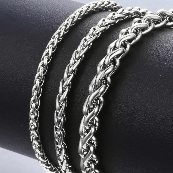 Classy Men Silver-Toned Chain Bracelet