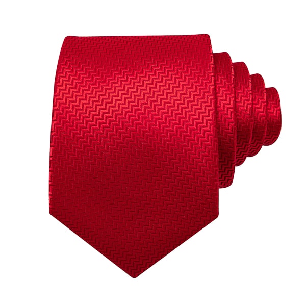 Bright red silk tie