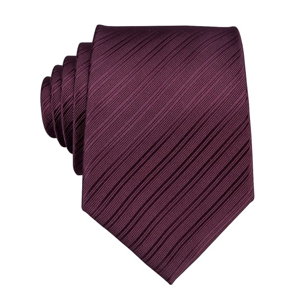Burgundy striped silk tie