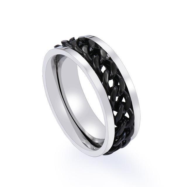 Men's Chain Ring in 925 Sterling Silver - Atolyestone