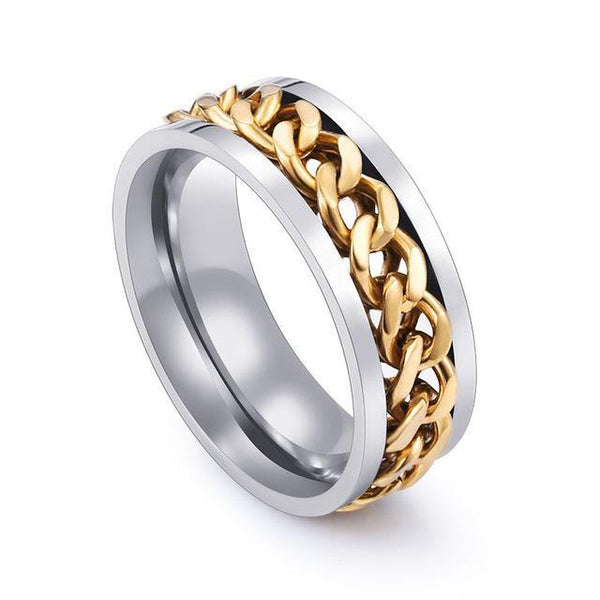 Gold Chain Ring Made Of Stainless Steel | Classy Men Collection