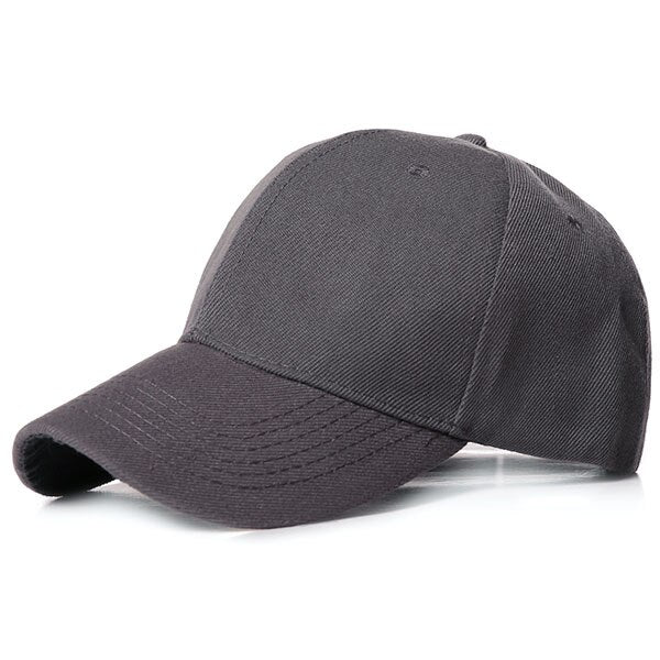 Dark Grey Basic Cap For Men