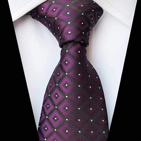 Cravatta Blu Con Paisley Rosa In Seta 100 - Foto 9