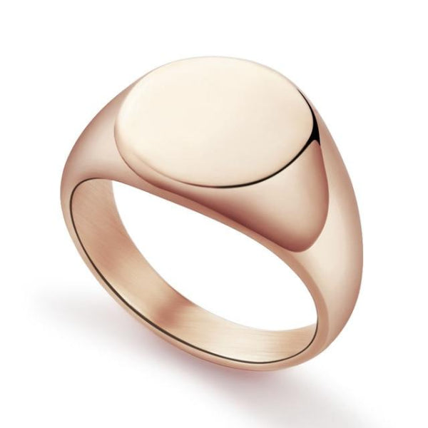 Classy Men Rose Gold Polished Pinky Ring