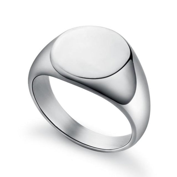 Classy Men Silver Polished Pinky Ring