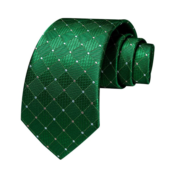 Forest green polka dot necktie