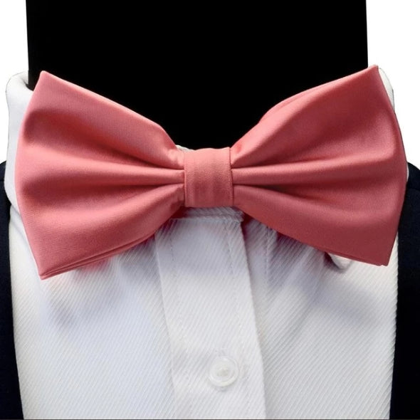 Classy Men Pink Silk Pre-Tied Bow Tie
