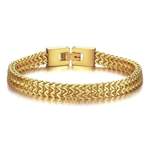 Gold Bracelet Men Jewelry Silver Color 8mm Snake Link Chain Bracelet  21/22cm Male Hand Chain Wholesale Pulseras Braslet for Men - AliExpress
