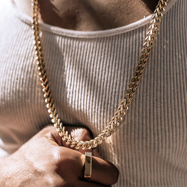 Classy Men 6mm Gold Franco Chain Necklace