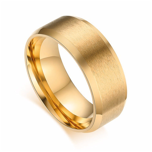 Gold band ring for men