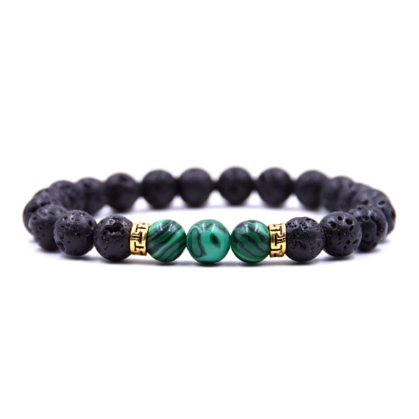 Green lava stone bracelet