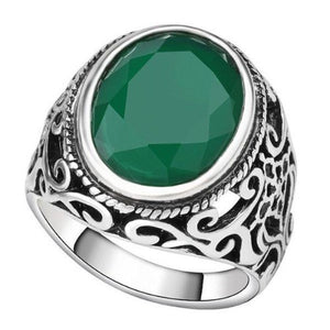 Anello Di Giada Naturale Verde Pallido Autentico Taglio Dritto - Foto 10