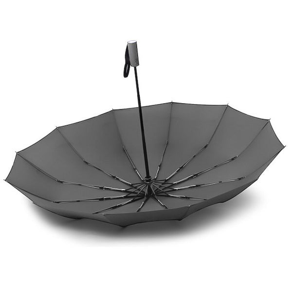 Grey automatic rain umbrella with durable canopy