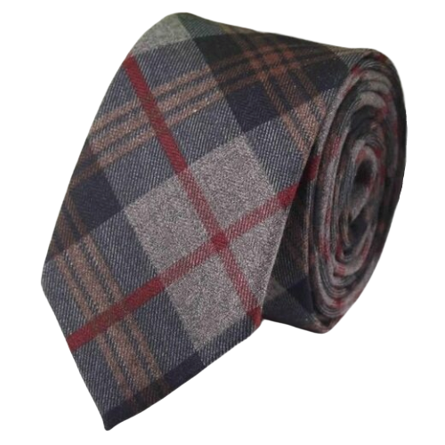 Cravatta da uomo in cotone rosso marrone grigio di classe