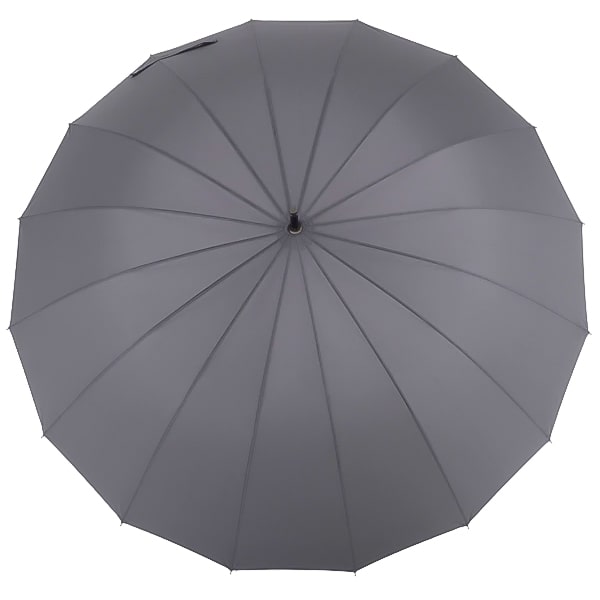 Grey gentleman's windproof umbrella topside