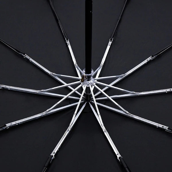 Grey plaid folding windproof umbrella skeleton