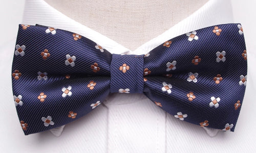 Classy Men Blue Flower Bow Tie - Classy Men Collection