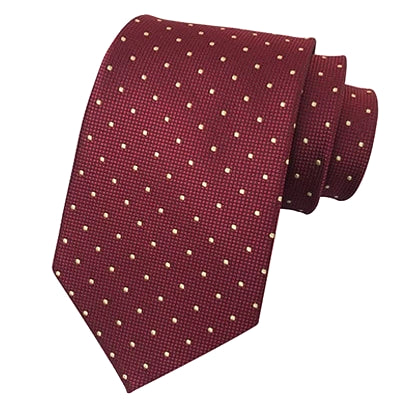 Classy Men Classic Red Mini Dot Silk Tie - Classy Men Collection