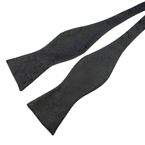 Classy Men Black Paisley Silk Self-Tie Bow Tie - Classy Men Collection