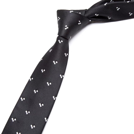 Classy Men Black Patterned Skinny Tie - Classy Men Collection
