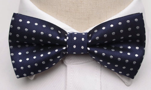 Classy Men Blue Polka Dot Bow Tie - Classy Men Collection
